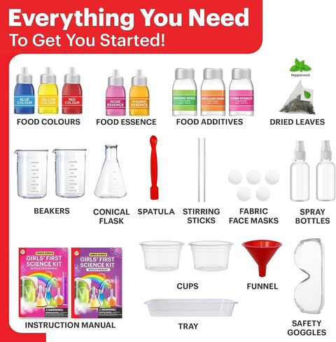 Doctor Jupiter Girls First Science Experiment Kit for Kids Ages 4-5-6-7-8| Birthday Gift Ideas for 4-8 Year Old Girls| STEM Learning & Educational Toys in Kuwait