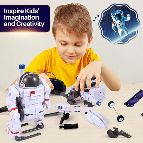 STEM Toys for Kids Ages 8-12, Solar Robot Science Kits Gifts for 8-14 Year Old Teen Boys Girls, 120Pcs Building Experiments for Teenage Ages 9 10 11 13 in Saudi Arabia