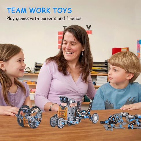 Aesgogo STEM Projects 12-in-1 Creation Solar Robot Kit ، تجارب علمية هدايا للأطفال الذين تتراوح أعمارهم بين 8 و 12 عامًا ، مجموعة روبوتات بناء DIY التعليمية لـ 8 9 10 11 12 13 14 in Kuwait