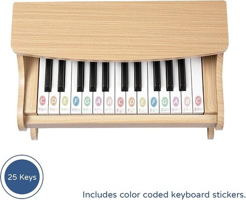 لوحة مفاتيح Zippy Kids Piano ، 25 Keys Digital Piano for Kids ، Mini Music Education Mestical Toy ، Wood Piano for Toddlers Girls Boys ، Walnut in Kuwait