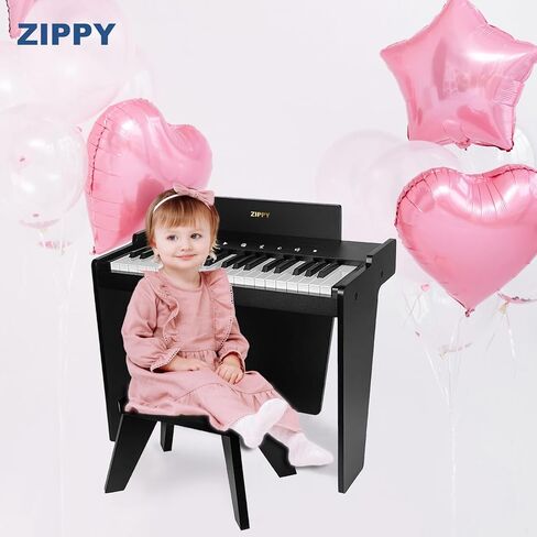 لوحة مفاتيح Zippy Kids Piano ، 37 Keys Digital Piano for Kids ، Toy Music Educational Explication Toy ، Wood Piano for 3+ Girls and Boy in Kuwait