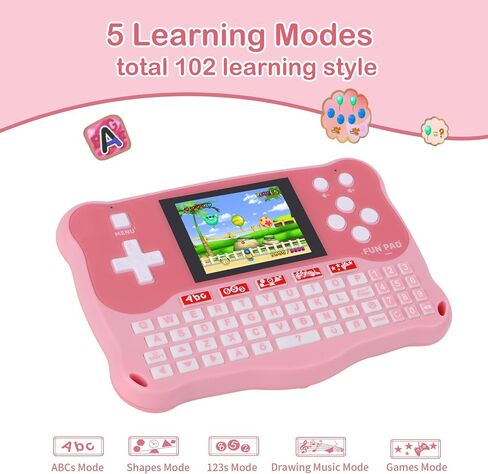 Kids Tablet/Baby Learning Pad with 102 Activities/Toddler Tablet with ABC/Words/Music/Math Interactive Educational Electronic Toys Gifts Handheld Game for Preschool Boys Girls Ages 3-12 in Saudi Arabia