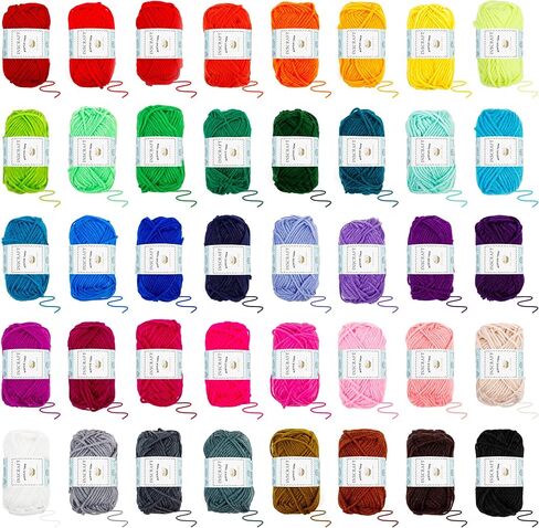 113 Piece Crochet Kit with Yarn Set– 1600 Yards Assorted Yarn for Knitting and Crochet, 73PCS Crochet Accessories Set Including Ergonomic Hooks, Knitting Needles & More Ideal Beginner Kit in Kuwait