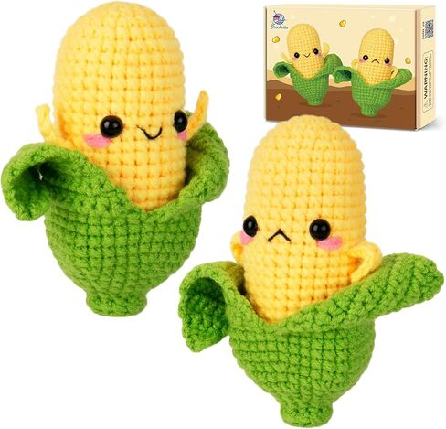 Crochetta Crochet Kit for Beginners, Beginner Crochet Kit for Adults with Step-by-Step Video Tutorials, Amigurumi Crochet DIY Knitting Supplies for Adults Kids, 2-Pack Angel (40%+ Yarn) in Kuwait