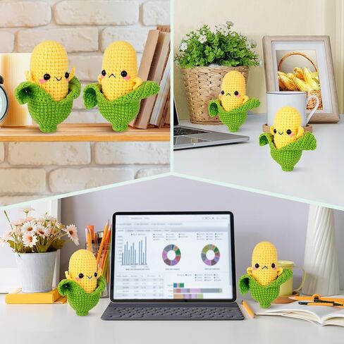 Crochetta Crochet Kit for Beginners, Beginner Crochet Kit for Adults with Step-by-Step Video Tutorials, Amigurumi Crochet DIY Knitting Supplies for Adults Kids, 2-Pack Angel (40%+ Yarn) in Kuwait