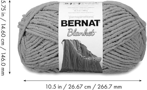 Bernat Blanket Vintage White Yarn - 2 Pack of 300g/10.5oz - Polyester - 6 Super Bulky - 220 Yards - Knitting/Crochet in Saudi Arabia