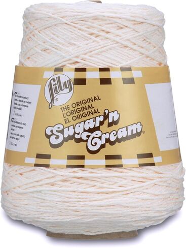 Lily Sugar'n Cream Cotton Cone Yarn, 14 oz, Soft Ecru, 1 Cone in Saudi Arabia