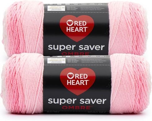 Red Heart Super Saver Jumbo White Yarn - 2 Pack of 396G/14oz - Acrylic - 4 Medium (SOPTED) - 744 ياردة - الحياكة/الكروشيه in Saudi Arabia