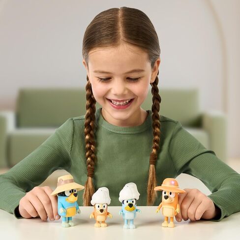 Bluey Figure 4-Pack Wedding Time, Re-Enact Uncle Rad and Frisky's Wedding Day and Bingo Flower Girl Figures in Kuwait