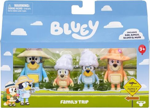 Bluey Figure 4-Pack Wedding Time, Re-Enact Uncle Rad and Frisky's Wedding Day and Bingo Flower Girl Figures in Kuwait