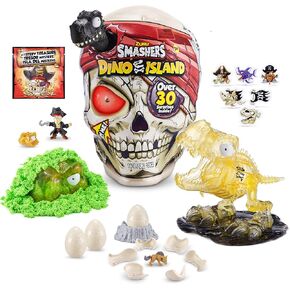 ZURU Smashers Dino Island Giant T-Rex Skull with 30+ Surprises and Mini Eggs, Dinosaur Discovery Toy, Age 5+