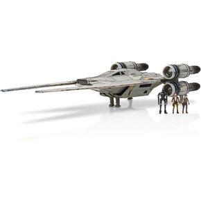 STAR WARS Micro Galaxy Squadron U-Wing Starfighter - 12-Inch Vehicle with Foldout Wings, Troop Bay, Sniper Gun, and Three 1-Inch Micro Figure Accessories