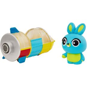 ​Disney Pixar Toy Story 4 Bunny Mini Figure with Carnival Rocket Vehicle, Compact for Home and On-The-Go Play