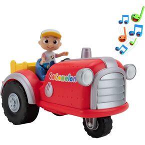 CoComelon Official Musical Tractor w/Sounds & Exclusive 3-inch Farm JJ Toy, Play a Clip of “Old Macdonald" Song Plus More Sounds and Phrases