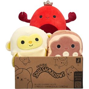Squishmallows Official Kellytoy 8" Plush Mystery Pack - Styles Will Vary in Surprise Box That Includes Three 8" Plush