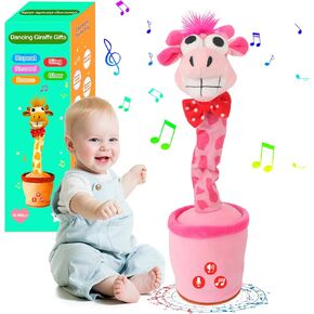 رقص Talking Cactus Toy for Baby Toddler ، هدايا Boys Boys Girls التي تغني تقليد لعبة Cactus Recording لتكرار ما تقوله لعبة Cactus Baby مع 120 أغنية إنجليزية (Talking Giraffe Classic)