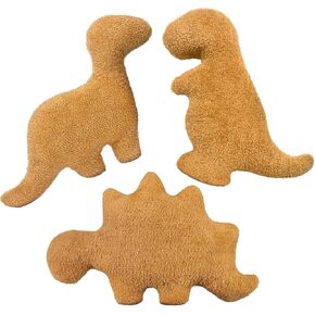Dino Nuggets Pillow Plush is Funny Gifts, Dinosaur Chicken Plush Nuggets Pillow for Birthday Gifts, Dinosaur Gifts for Adults Teens and Kids (Tyran Rex, Small)
