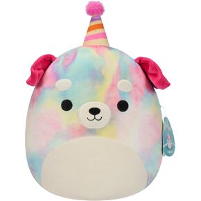 Squishmallows Original 14-Inch Lyla The Vanilla Cake with Rainbow Sprinkles Embroidery - Official Jazwares “Happy Birthday" Plush (Large)