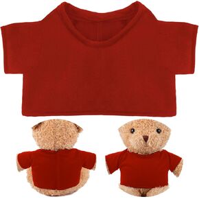 Sublimation Stuffed Bear Tshirt Fit 14-18 Inch Plush Bear Lovely Tiny Blank Stuffed Animal Clothes Easy Matching Doll Accessory Make Your Unique Stuffed Doll Outfit