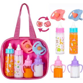 fash n kolor My Sweet Baby Disappearing Doll Feeding Set | Baby Care 6 Piece Doll Feeding Set (Blue)