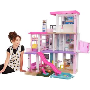 Barbie DreamHouse, Doll House Playset with 75+ Toy Furniture & Accessories, 10 Play Areas, Lights & Sounds, Wheelchair-Accessible Elevator (Amazon Exclusive)