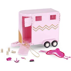 Lori Dolls – Hoofing It – Horse Trailer – Play Set for 6-inch Horses & Mini Dolls – Horse Accessories – Saddle, Bridle, Brush & More – 3 Years +
