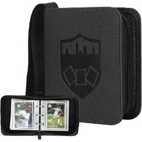 9 Pocket Card Binder, Premium Zip Trading Card Binder, 720 Double Sided Pocket PU Collection Binder, Collector Album, Card Folder for MTG, TCG, Sports Cards, (Black)