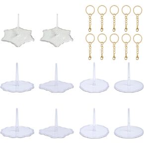 9Pcs Crochet Doll Stand,Emotional Support Pickle Base,Crochet Emotional Support Stands,Doll Stands,Crochet Doll Display Stand,Action Figure Stand,Home Decorative Showcase Holder(circular)﻿
