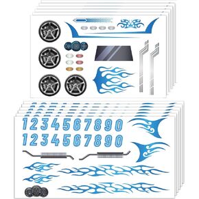 Derby Car Sticker Set Unicorn Theme Racing Stickers Cute Sunglasses Hearts Flowers Bows and More Decals for Your Derby Car