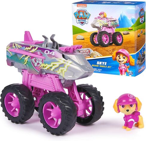 Paw Patrol: Rescue Wheels Skye’s Jet, Toy Truck with Transformation into Jet-Mode and Collectible Action Figure, Kids Toys for Boys & Girls Ages 3+ in Kuwait