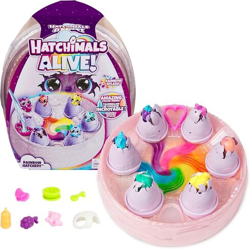 Hatchimals Alive, Rainbow Hatchery with 6 Mini Figures in Color Reveal Eggs & Over 10 Accessories, Kids Toys for Ages 3 and up in Saudi Arabia