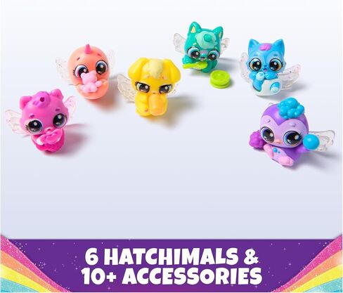 Hatchimals Alive, Rainbow Hatchery with 6 Mini Figures in Color Reveal Eggs & Over 10 Accessories, Kids Toys for Ages 3 and up in Saudi Arabia