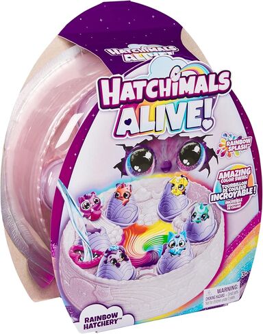 Hatchimals Alive, Rainbow Hatchery with 6 Mini Figures in Color Reveal Eggs & Over 10 Accessories, Kids Toys for Ages 3 and up in Saudi Arabia