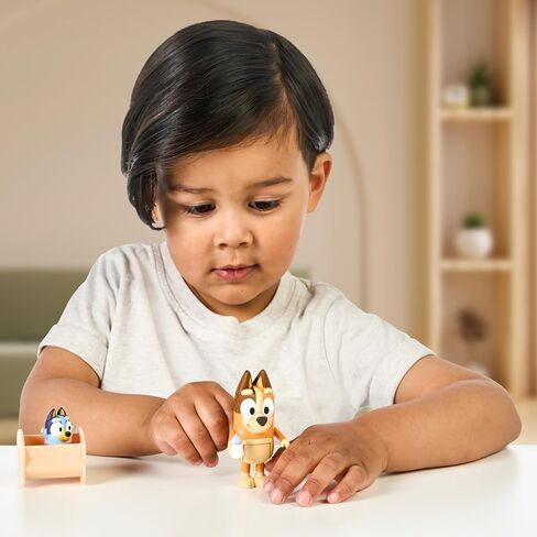 Bluey Figure 2-Pack Baby Race | 2 Figure Pack with Chilli and Baby with Cradle Accessory in Saudi Arabia