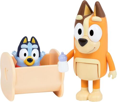 Bluey Figure 2-Pack Baby Race | 2 Figure Pack with Chilli and Baby with Cradle Accessory in Saudi Arabia