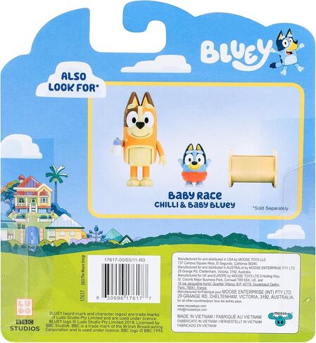 Bluey Figure 2-Pack Baby Race | 2 Figure Pack with Chilli and Baby with Cradle Accessory in Saudi Arabia