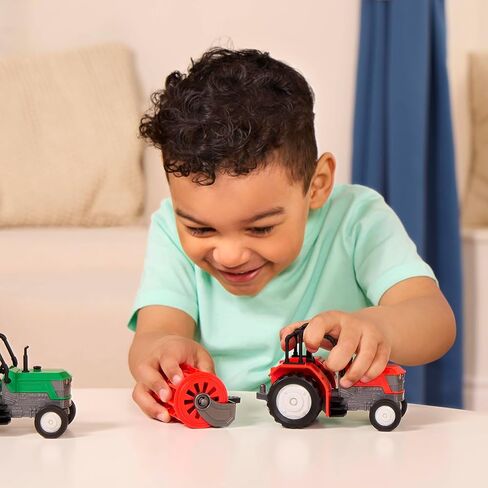 مدفوعًا بـ Battat - Micro 1:24 Scale - لعبة جرار - لعبة مزرعة مع مقطورة قابلة للفصل - الضوء والضوء الواقعي - لعبة الهدايا للأطفال الذين تتراوح أعمارهم بين 3+ in Kuwait