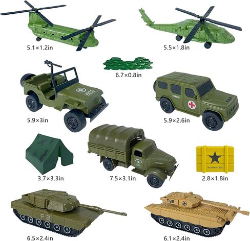 Army Men Toys Large Battle Playset-Set Includes Army Men Action Figures, Military Battle Mat, Tanks, Helicopters, Jeep, Ambulance, Trucks, Cannon, Tents (120 PCS) in Saudi Arabia