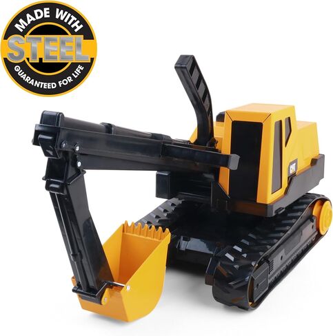 CAT Construction Toys, Steel Front Loader 16", Classic Heavy-Duty Yellow Construction Vehicle Toy with Real Working Arm and Bucket, For Kids and Toddlers Ages 3+ in Saudi Arabia