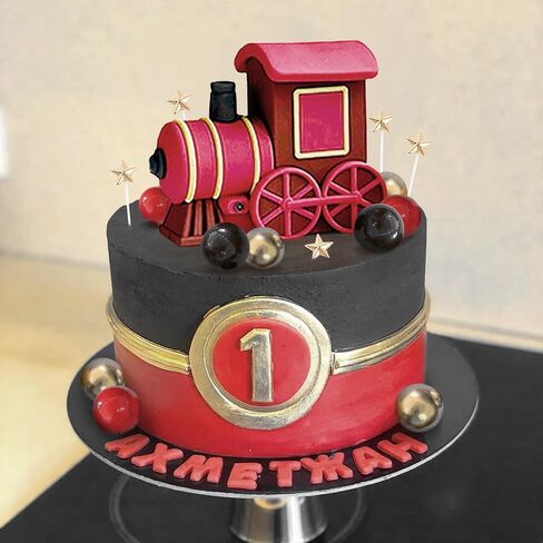 JeVenis Christmas Train Cake Decoration Train Cake Topper Train Theme Birthday Decorations Baby Shower Party Supplies Baby Shower Cake Decoration in Saudi Arabia
