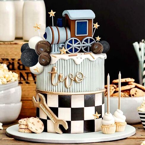 JeVenis Christmas Train Cake Decoration Train Cake Topper Train Theme Birthday Decorations Baby Shower Party Supplies Baby Shower Cake Decoration in Saudi Arabia