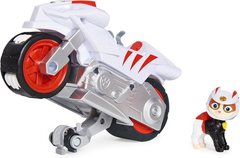 PAW Patrol, Moto Pups Wildcat’s Deluxe Pull Back Motorcycle Vehicle with Wheelie Feature and Toy Figure in Saudi Arabia