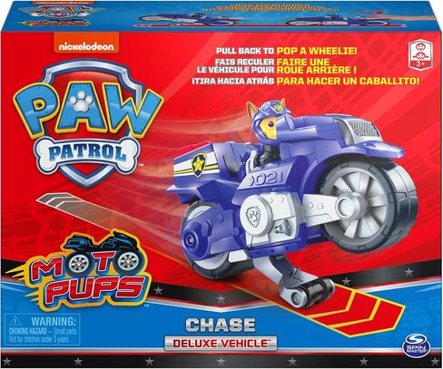 Paw Patrol ، Moto Pups Wildcat’s Deluxe Proud Back Motorcycle Motor مع ميزة Wheelie و Toy Figure in Kuwait