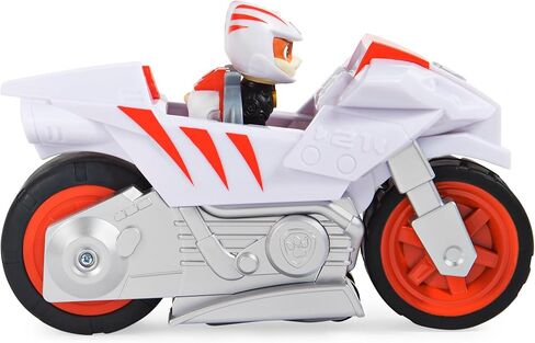 PAW Patrol, Moto Pups Wildcat’s Deluxe Pull Back Motorcycle Vehicle with Wheelie Feature and Toy Figure in Saudi Arabia