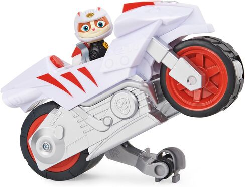 PAW Patrol, Moto Pups Wildcat’s Deluxe Pull Back Motorcycle Vehicle with Wheelie Feature and Toy Figure in Saudi Arabia