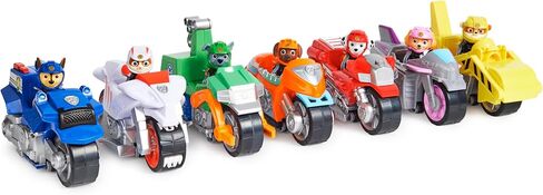 PAW Patrol, Moto Pups Wildcat’s Deluxe Pull Back Motorcycle Vehicle with Wheelie Feature and Toy Figure in Saudi Arabia