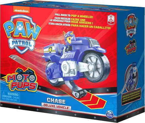 Paw Patrol ، Moto Pups Wildcat’s Deluxe Proud Back Motorcycle Motor مع ميزة Wheelie و Toy Figure in Kuwait