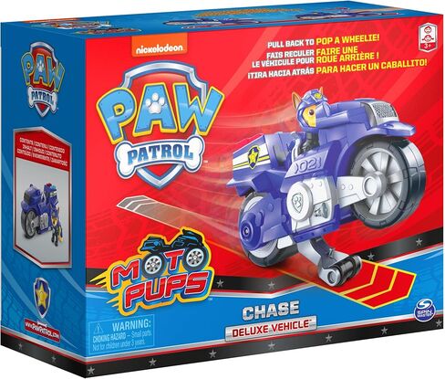 Paw Patrol ، Moto Pups Wildcat’s Deluxe Proud Back Motorcycle Motor مع ميزة Wheelie و Toy Figure in Kuwait
