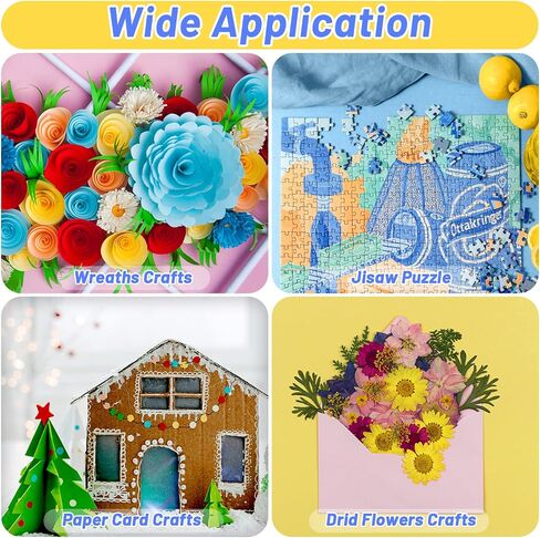 2 Pack 120ml Jigsaw Puzzle Glue with New Sponge Head, Suitable for 1000/3000/5000 Pieces of Paper and Wood Puzzle, Clear Water-Soluble Quick Dry Jigsaw Puzzle Glue, 240ml in Total in Kuwait