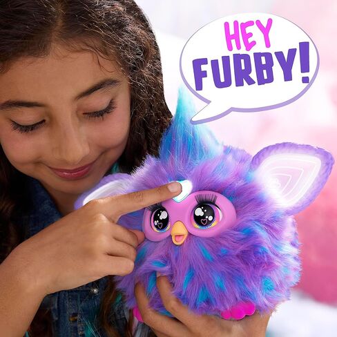 Furby Purple ، 15 ملحقات أزياء ، ألعاب فخمة تفاعلية للفتيات والفتيان البالغة من العمر 6 سنوات in Kuwait